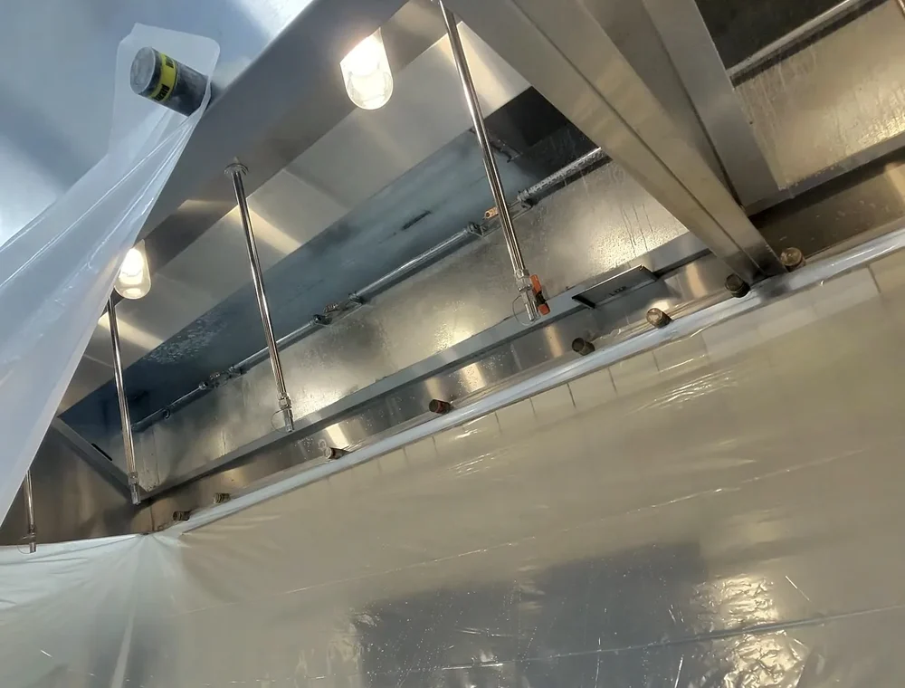 Commercial kitchen exhaust cleaning service detail